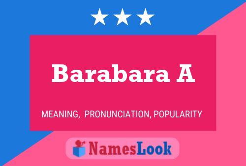 Barabara A Name Poster