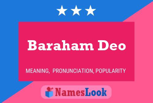 Baraham Deo Name Poster