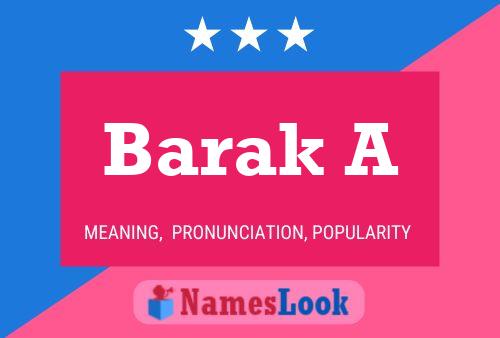 Barak A Name Poster