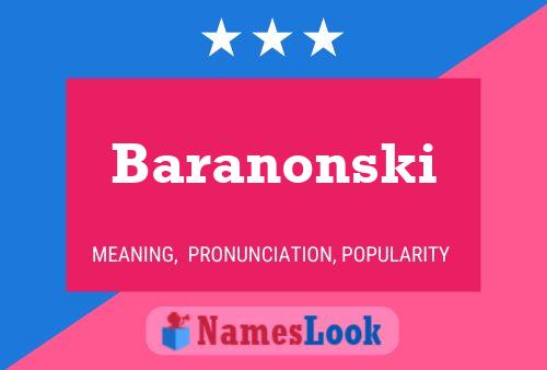 Baranonski Name Poster