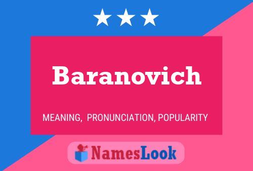 Baranovich Name Poster