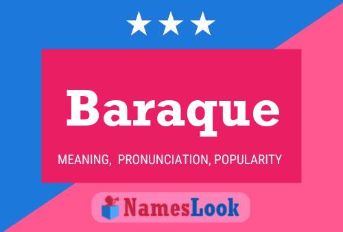 Baraque Name Poster