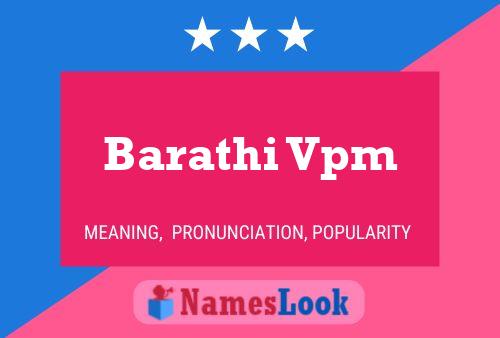 Barathi Vpm Name Poster