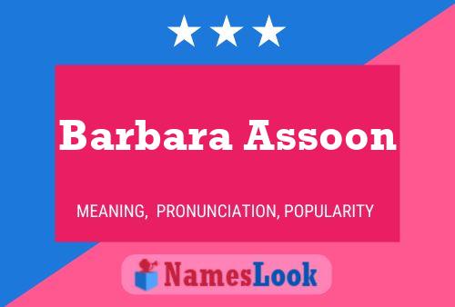 Barbara Assoon Name Poster