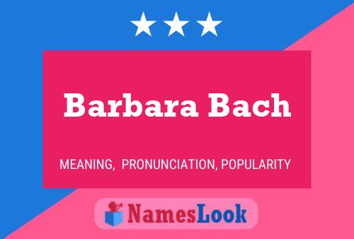 Barbara Bach Name Poster