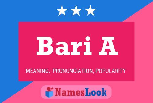 Bari A Name Poster