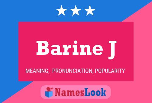 Barine J Name Poster