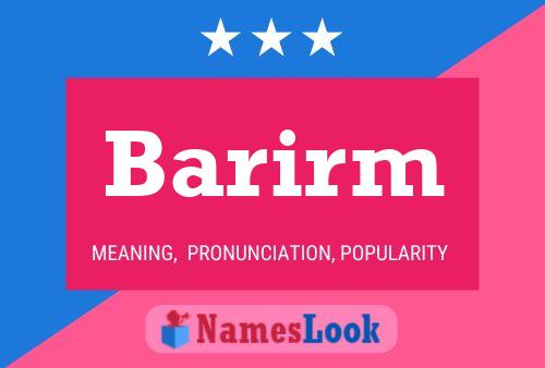 Barirm Name Poster