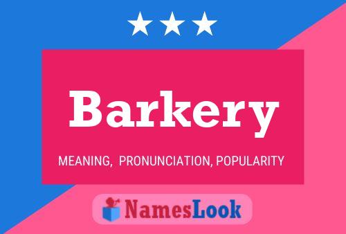 Barkery Name Poster