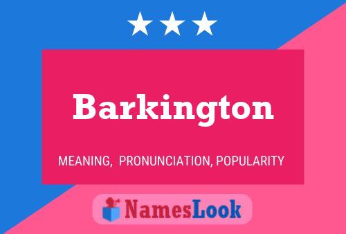 Barkington Name Poster