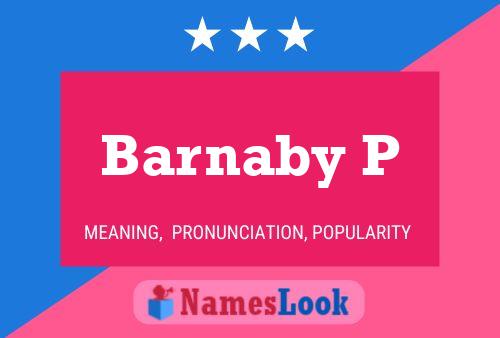 Barnaby P Name Poster