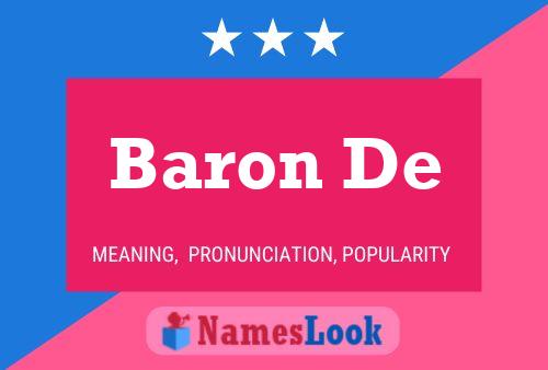 Baron De Name Poster