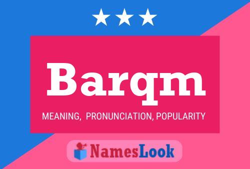 Barqm Name Poster