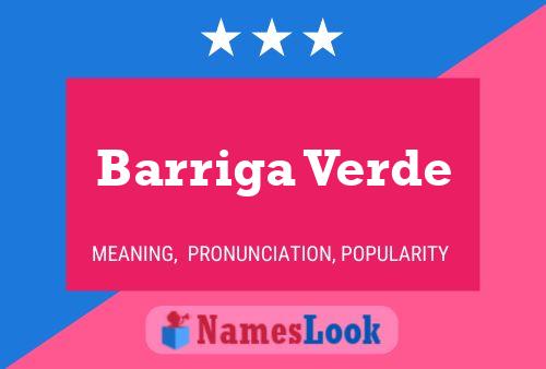 Barriga Verde Name Poster