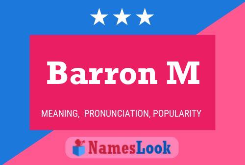 Barron M Name Poster