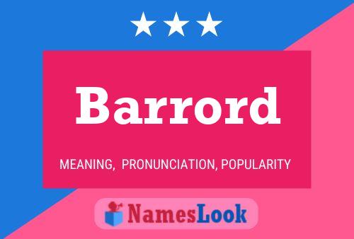 Barrord Name Poster