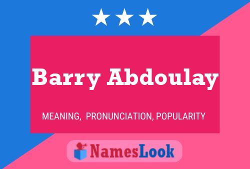 Barry Abdoulay Name Poster