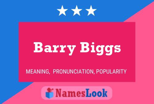 Barry Biggs Name Poster