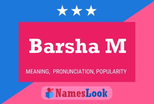 Barsha M Name Poster