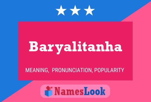 Baryalitanha Name Poster