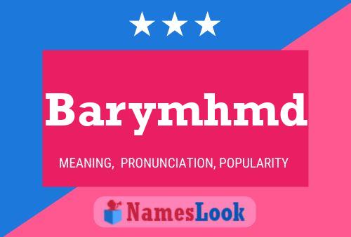 Barymhmd Name Poster