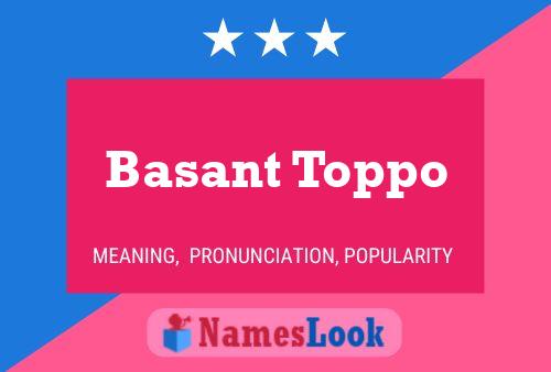 Basant Toppo Name Poster