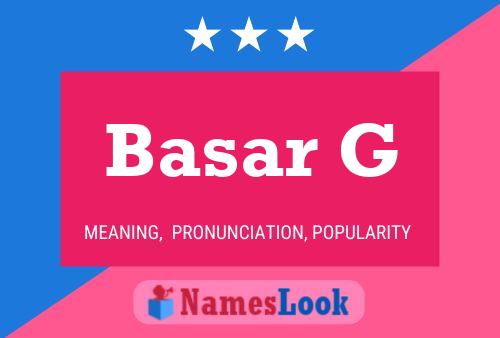 Basar G Name Poster