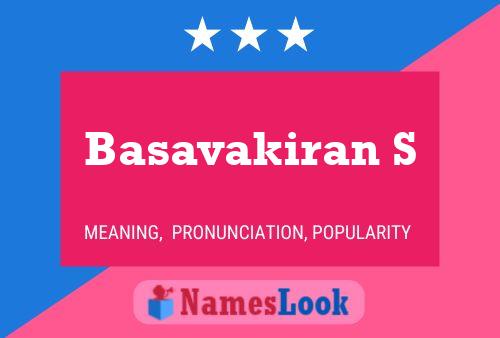 Basavakiran S Name Poster