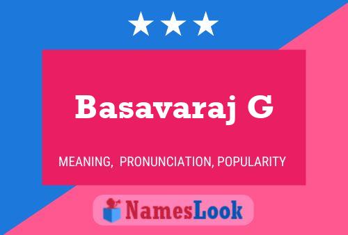 Basavaraj G Name Poster