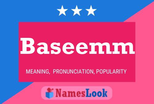 Baseemm Name Poster