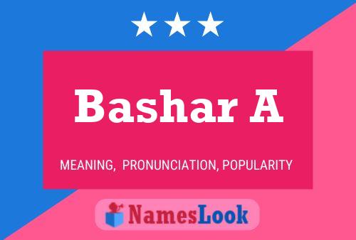 Bashar A Name Poster