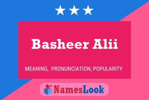 Basheer Alii Name Poster