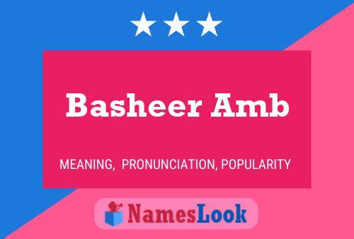 Basheer Amb Name Poster