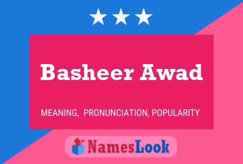 Basheer Awad Name Poster