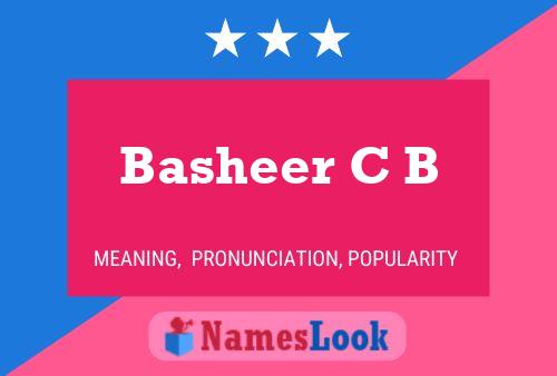 Basheer C B Name Poster