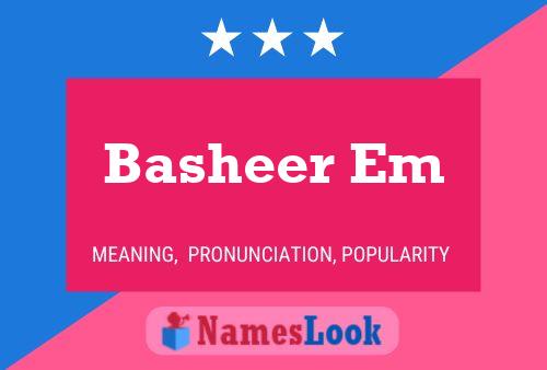 Basheer Em Name Poster