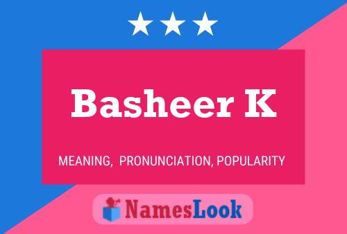 Basheer K Name Poster