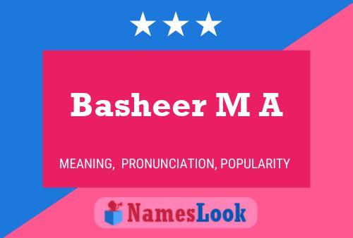 Basheer M A Name Poster