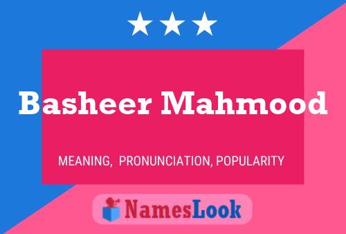 Basheer Mahmood Name Poster