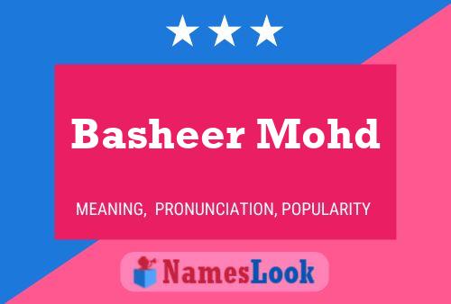 Basheer Mohd Name Poster