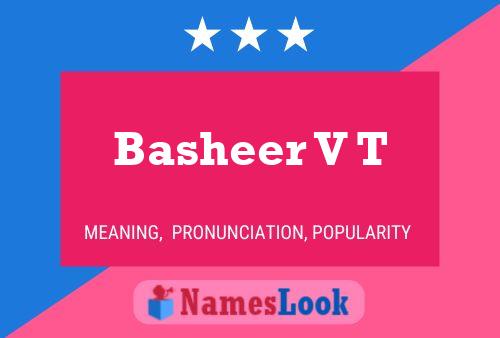 Basheer V T Name Poster