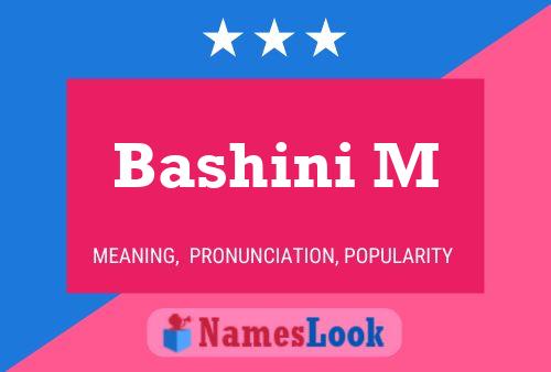 Bashini M Name Poster