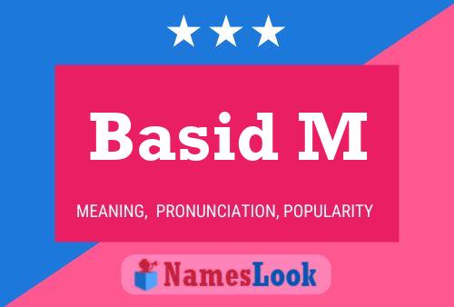 Basid M Name Poster