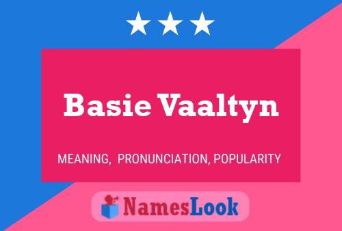 Basie Vaaltyn Name Poster