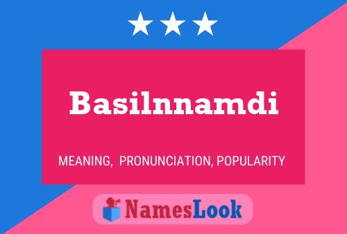 Basilnnamdi Name Poster