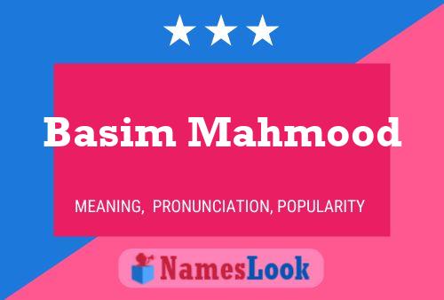 Basim Mahmood Name Poster