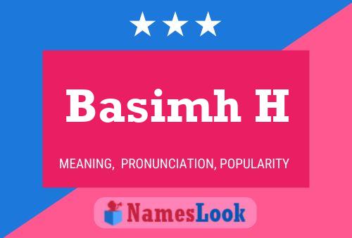 Basimh H Name Poster