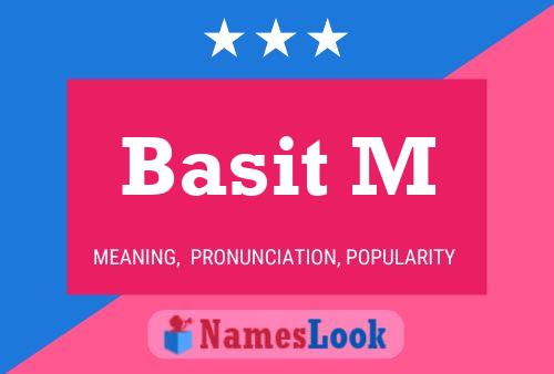 Basit M Name Poster