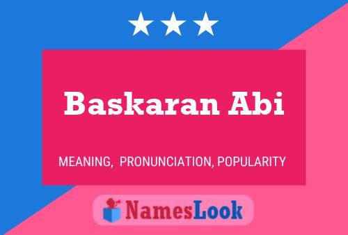 Baskaran Abi Name Poster