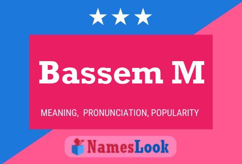 Bassem M Name Poster